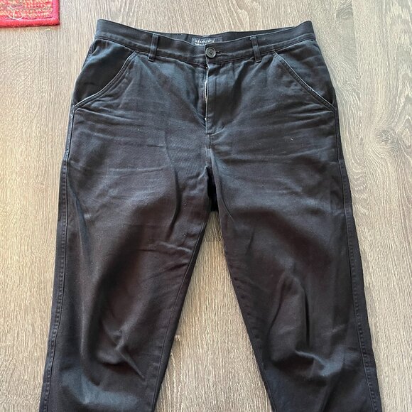 All Saints Black Cotton Trousers - Picture 1 of 4